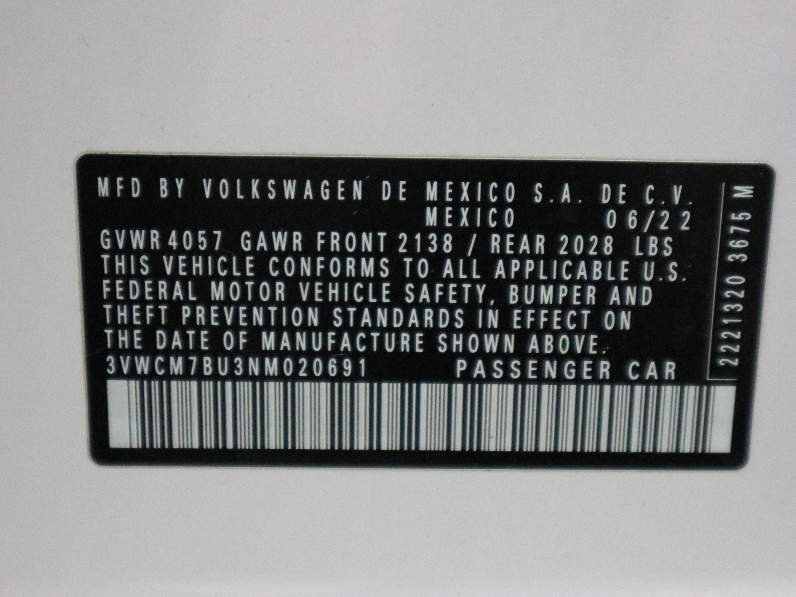 2022 Volkswagen Jetta S