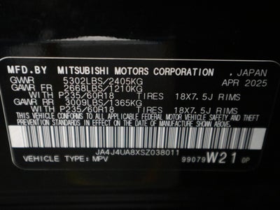 2025 Mitsubishi Outlander ES AWD