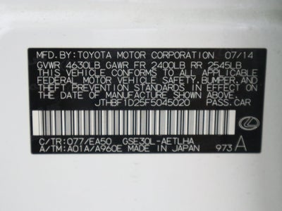 2015 Lexus IS 250 250