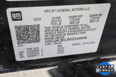 2025 Chevrolet Silverado 1500 High Country Crew Cab 4WD