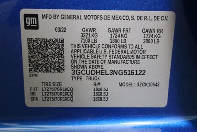 2022 Chevrolet Silverado 1500 ZR2 Crew Cab 4WD