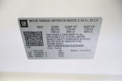 2019 GMC Sierra 1500 SLT Crew Cab 4WD