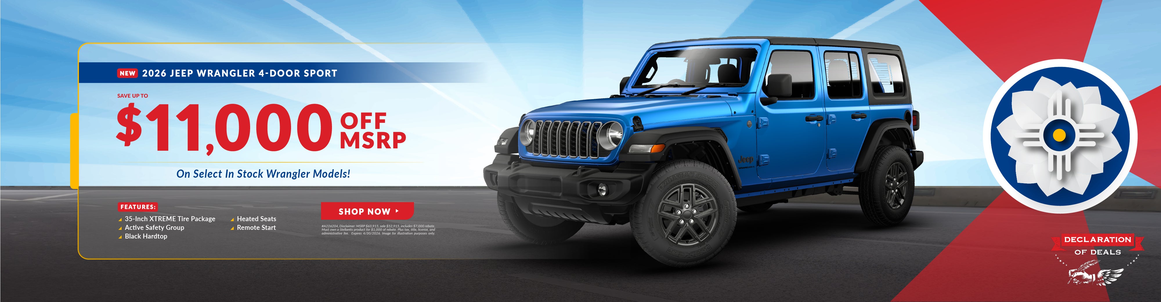 2026 Jeep Wrangler 4-Door Sport