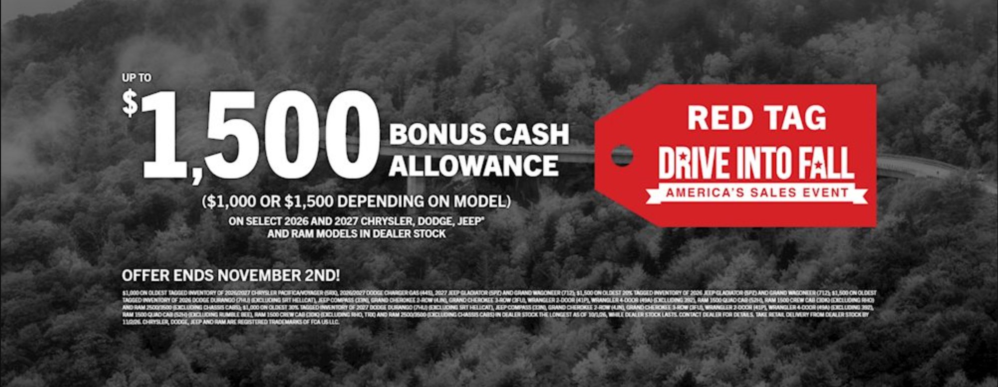 $1500 Bonus Cash Allowance